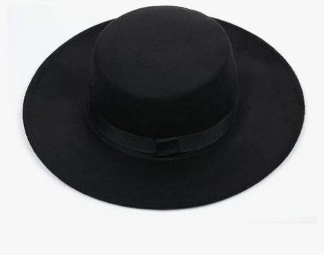 帽子韩版大檐礼帽女春秋英伦复古宽檐爵士帽绅...