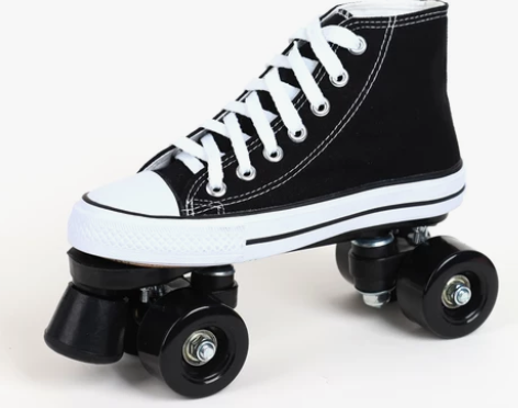帆布秋季透气成人双排溜冰鞋男女四轮儿童初学...