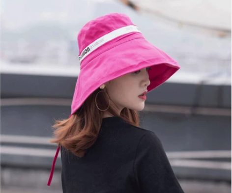 太阳帽女夏韩版遮脸大檐凉帽女防晒紫外线可折...