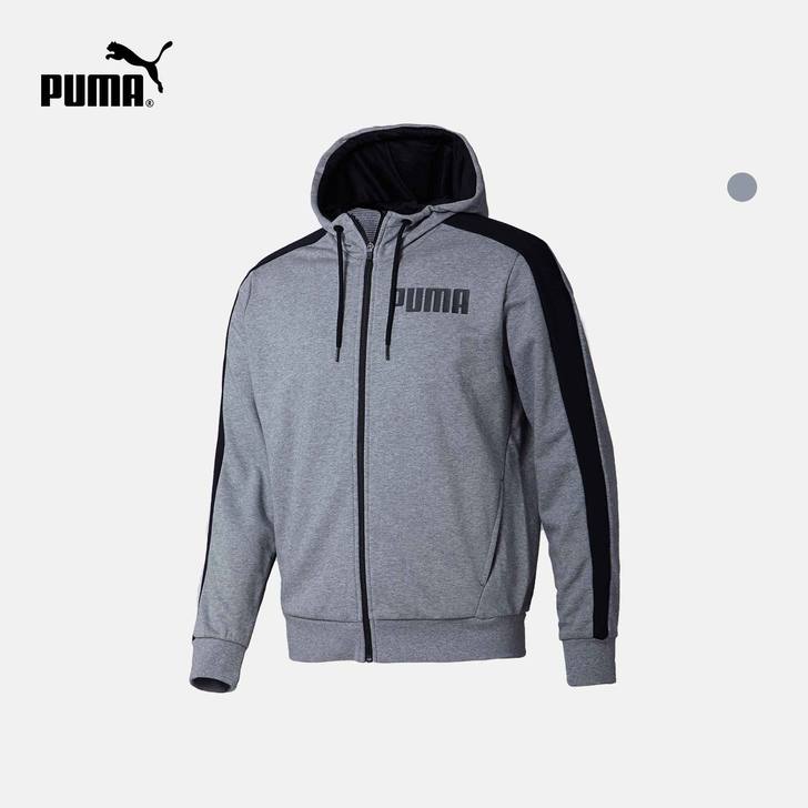 PUMA彪马官方正品 男子拼接拉链开衫连帽...