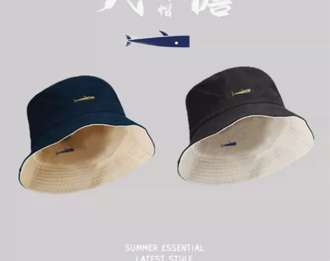 遮阳帽 遮阳帽防晒帽双面宽檐渔夫帽男大头围...