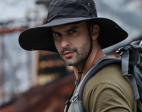 春夏遮阳渔夫帽男防晒登山大号大檐帽户外钓鱼...