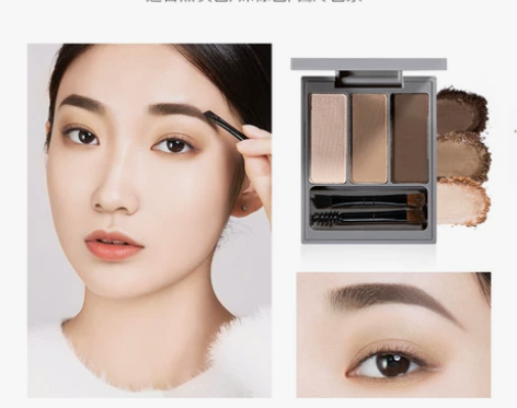 火烈鸟立体三色眉粉防水防汗自然高光阴影侧影...