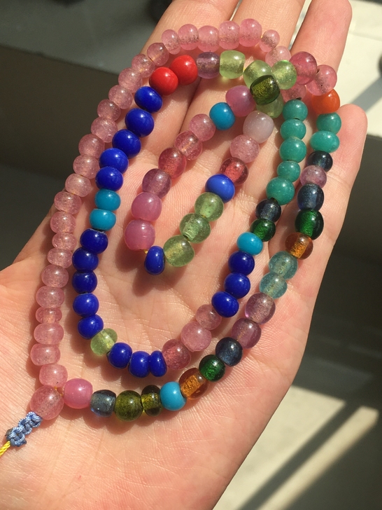 难得的小小圆珠 颜色也不错哦114颗150...