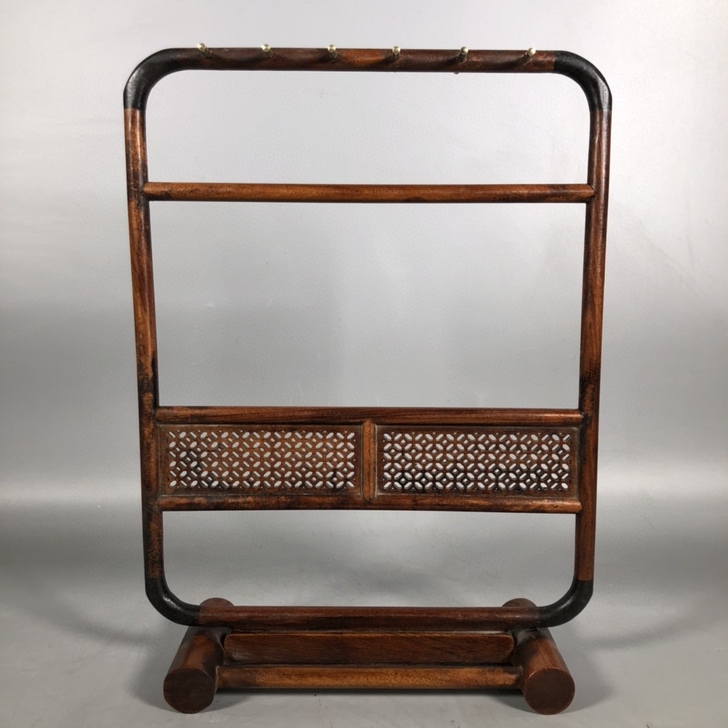 花梨木雕刻文房笔架摆件毛笔架 毛笔搁 文房...