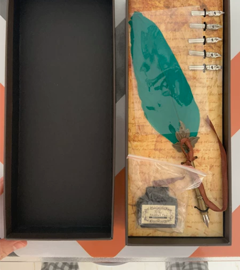 钢笔，蘸墨水写字，多个笔头可更换，全新的，...