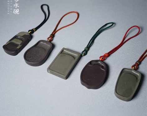 砚台原石天然高档易水手把砚墨盘磨墨老坑端砚...