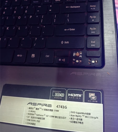 宏碁(Acer)4741G，拆机卖配件。 ...