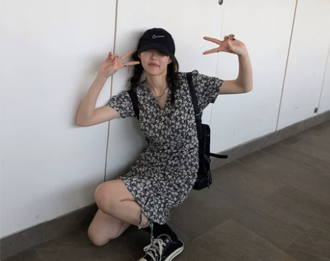 王少女的店碎花连衣裙子 2021年春夏款新...