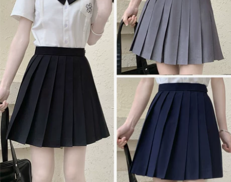 jk裙子秋冬季基础款灰色jk制服裙正版黑色...