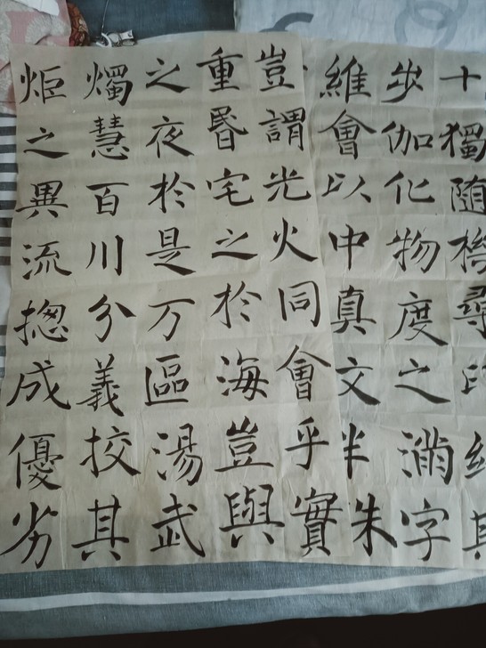 临摹字帖，节选