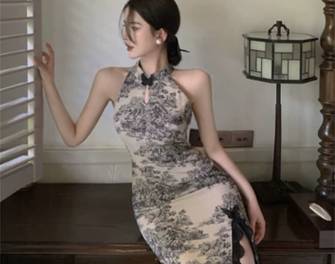 改良式旗袍连衣裙女 吊牌未摘 感兴趣的话点...