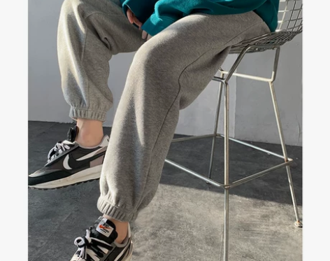 加绒加厚哈伦裤秋冬新款卫裤高腰休闲棉裤宽松...