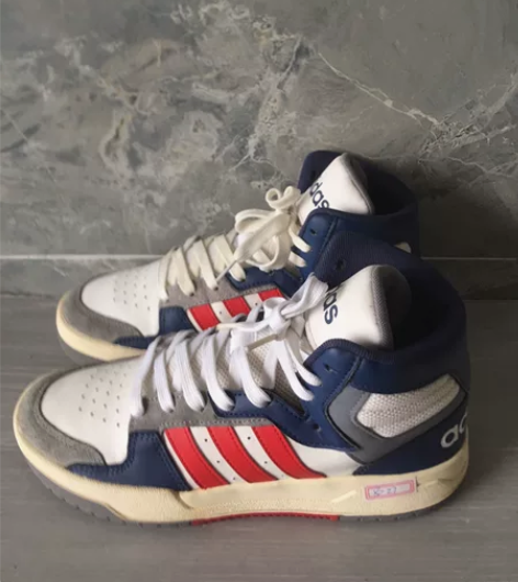 二手正品阿迪高帮透气休闲运动鞋40.5码 ...