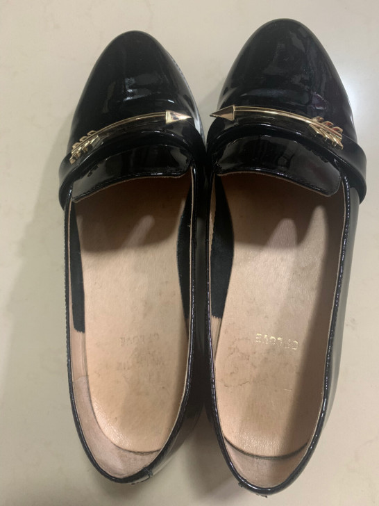 Tata/他她春秋专柜同款漆牛皮革女单鞋,...