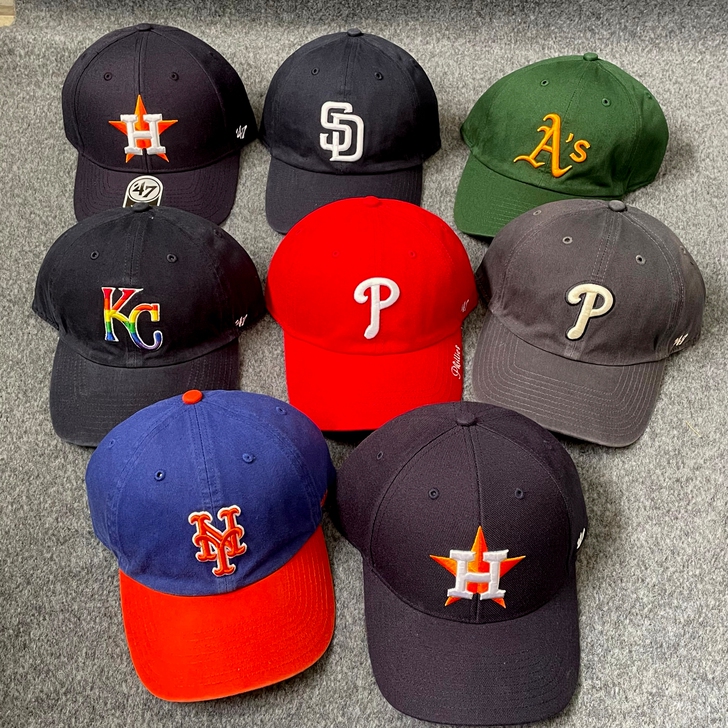 MLB棒球帽联名47brand 重工立体刺...