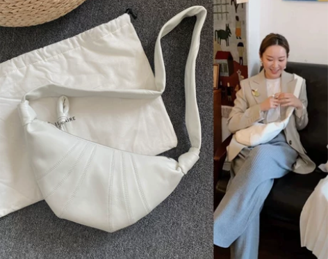 高品质 小号牛角包白色好品质头层羊皮真皮女...