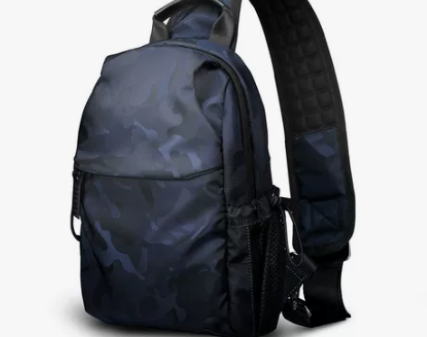 专柜男单肩背包男士包包多功能迷彩休闲胸包潮...