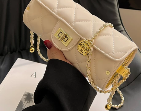 ?女士包包2022新款潮高级感小众设计菱格...