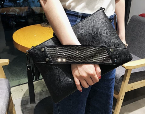 手拿包女包流苏大容量手抓包精致晚宴包可斜跨...