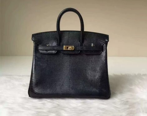 手提包 全手工 黑色 进口真蜥蜴皮铂金包2...