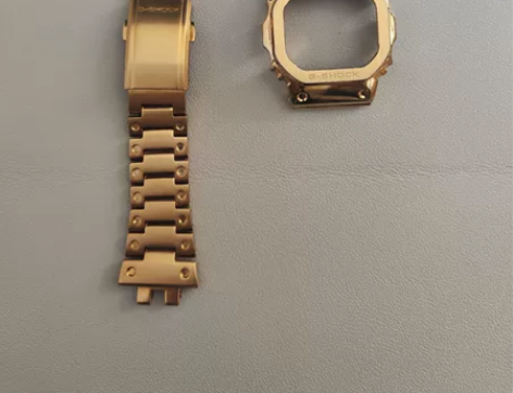 卡西欧gmw-b5000表壳表带，副厂金色...