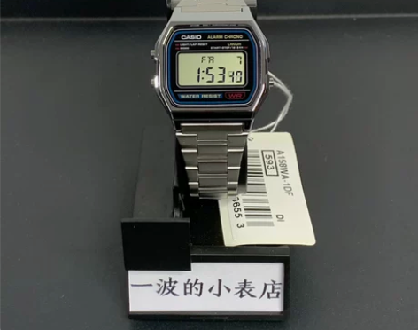 全新现货卡西欧A158WA-1复古小银表方...