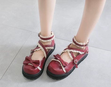 日系洛丽塔小皮鞋女复古软妹可爱大头娃娃鞋浅...
