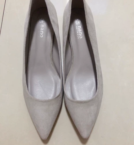 38码 基础打底！日系尖头中跟绒面通勤鞋单...