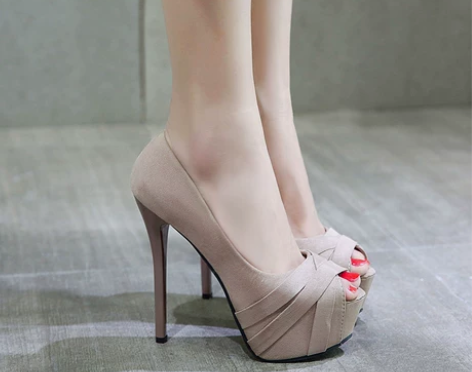 防水台单鞋 凉鞋防水台12CM高跟鞋细跟夜...