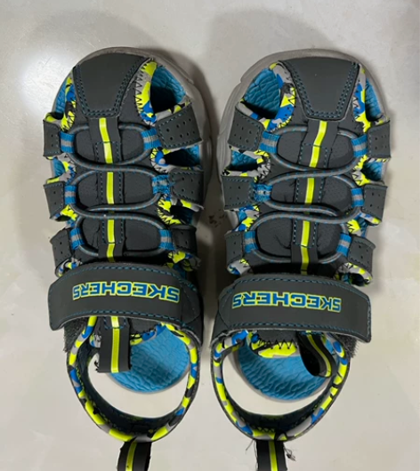 斯凯奇斯男中大童鞋夏镂空凉鞋运动休闲鞋 2...