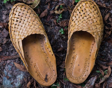 尼泊尔印度平底拖鞋 BV风纯手工骆驼皮编织...