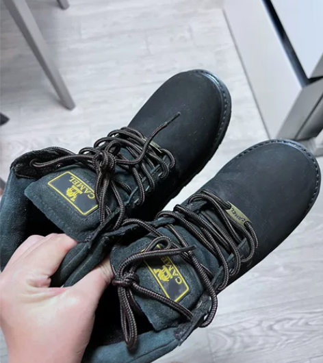 骆驼高帮登山者马丁靴,39码,穿过,新旧程...