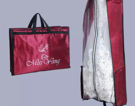 包邮拖尾婚纱礼服防尘罩2米防水折叠两用手提...