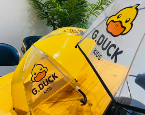 G.DUCK小黄鸭儿童雨伞男女宝宝卡通透明...
