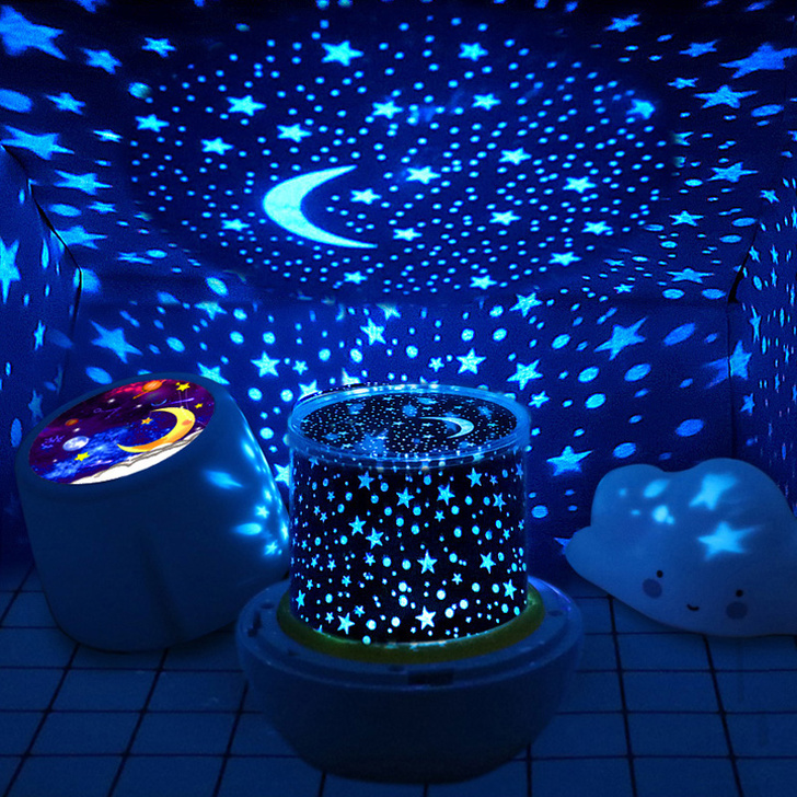 创意浪漫星空投影灯仪满天星旋转梦幻卧室少女...