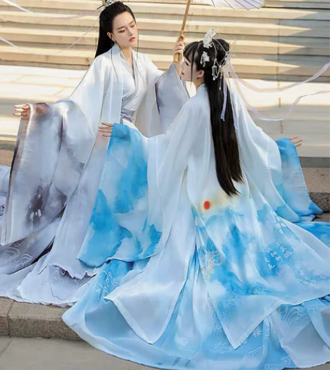 灰色大全套2XL 蓝色S码 情侣汉服 退坑...