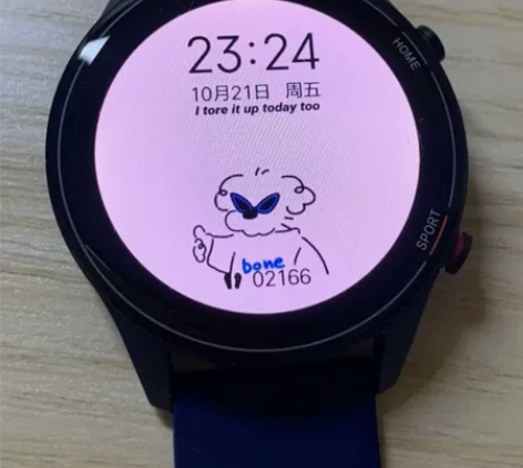 小米手表color运动版 蓝色 送表带和充...