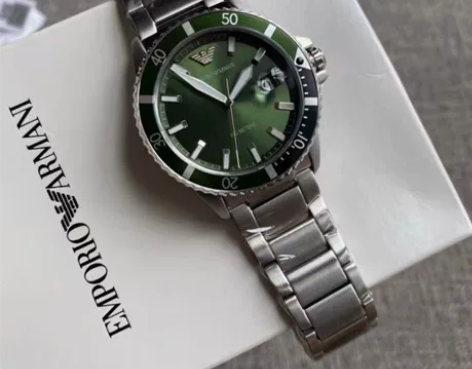 阿玛尼黑水鬼手表男表，没带过几次，专柜买来...