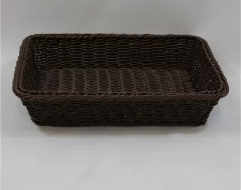 仿藤编水果篮子藤编面包篮超市零食收纳篮塑料...