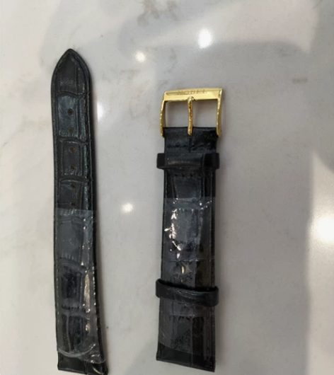 雷诺，原装表带转让一条，表头20mm，黑色...