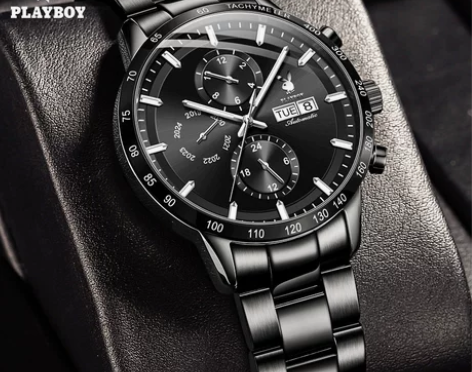 playboy多功能防水男士手表男表全自动...