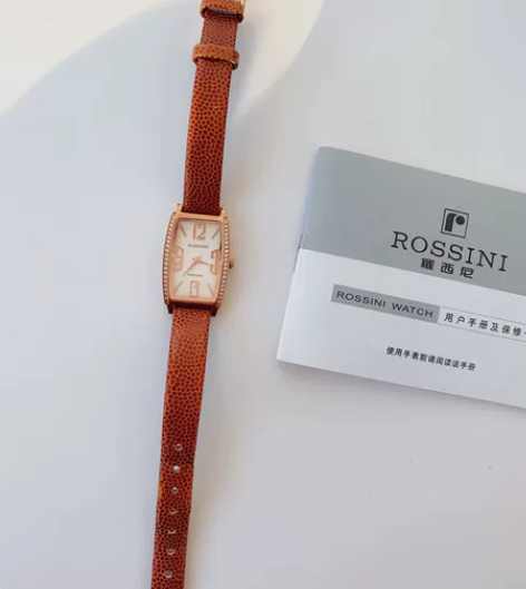 正品罗西尼Rossni玫瑰金手表~极美!5...