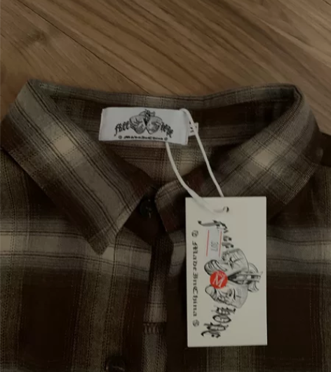 潮艺品 美式复古oldschool格子衬衫...