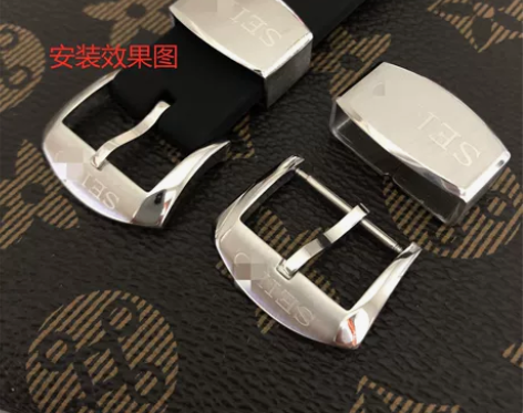 精工不锈钢316L游环活动圈扣表扣针扣硅胶...