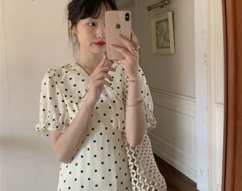 陆小团团复古初恋温柔风法式气质小个子仙女收...