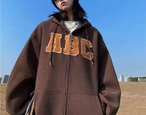 开衫卫衣男ins美式潮牌秋季宽松上衣服港风...