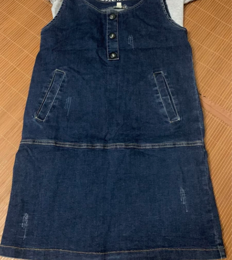 学院风牛仔背带裙女韩版休闲宽松盐系连衣裙,...