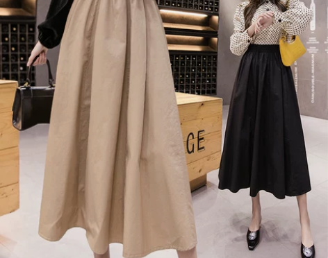 赫本风半身裙女夏2020新款大摆裙中长款高...