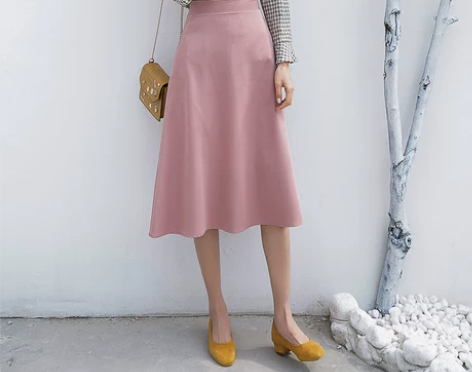 春秋半身裙新款复古中长款A字裙 伞裙高腰裙...